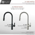 thumbnail image 5 of Stylish Napoli Single Handle Brushed Stainless Pull Down Kitchen Faucet K-133S, 5 of 11