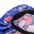 thumbnail image 4 of Gorro de satén para cabello rizado con estampado floral, banda elástica, gorro nocturno antiencrespamiento., 4 of 5