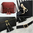 thumbnail image 3 of Ladies crossbody bag, fashion shoulder tassel bag-Wine red, 3 of 5