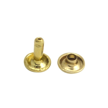 

Fenggtonqii Silvery Double Cap Leather Rivets Tubular Metal Studs Cap 12mm and Post 10mm Pack of 100 Sets