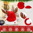 thumbnail image 5 of Lbbi Singing and Dancing Electric Santa Hat with Reindeer Antlers - Funny Novelty Musical Interactive Swinging Christmas Hats Waving and Singing for Adults Kids Xmas Gift, 5 of 8