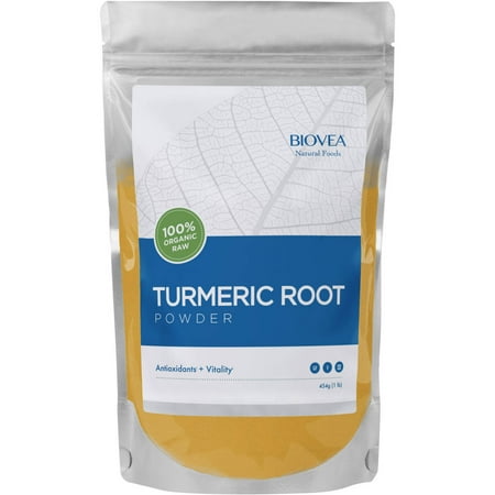 BIOVEA 100% Organic Raw Turmeric Root Powder, 16 oz