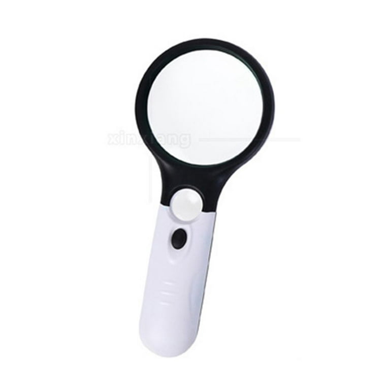 1 Pcs Magnifying Glass With Light,3x ,45x Handheld Magnifier,led Lighted  Magnifying Glass Compatible With Reading Small  Prints,coins,map,jewelry,hobbi