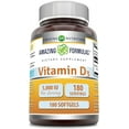 thumbnail image 1 of Amazing Nutrition Vitamin D3 5,000 Iu Salud Ósea 180softgels, 1 of 4