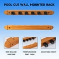 thumbnail image 6 of GSE Games & Sports Expert 6/8/12 Wall Mounted Billiard Cue Rack. Pool Cue Stick Rack with Screw Fitting for Game Room, Home, Bar - 6 Cue Black, 6 of 6
