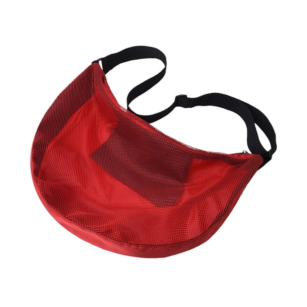 Bolso bandolera deportivo de tela Oxford con bolsillo con cremallera, ligero y con una sola bola. Rojo