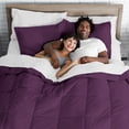 thumbnail image 4 of Bare Home Microfiber 5-Piece Plum and White Bed in a Bag, Twin XL, 4 of 5
