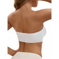 thumbnail image 3 of INSPIRE CHIC Women's Mesh Front Closure Push Up Wirefree Bandeau Strapless Breathable Tube Bras XL White, 3 of 4