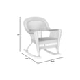 thumbnail image 4 of Jeco Wicker Rocking Chair, Solid White (Set of 2), 4 of 5