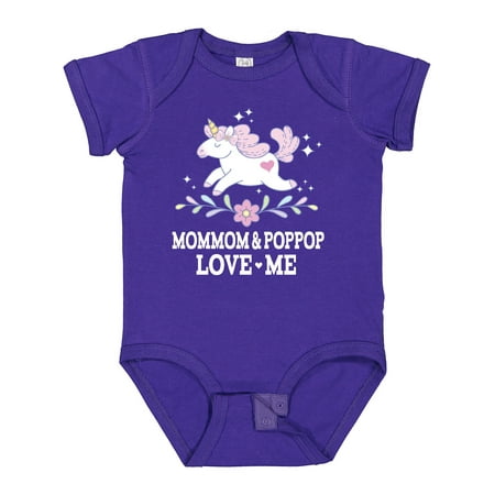 

Inktastic MomMom and PopPop Love Me Unicorn Gift Baby Girl Bodysuit