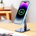 thumbnail image 4 of Magnetic Phone Case for iPhone 14 Pro Max Compatible with MagSafe, Military Grade Drop Tested with 360 Ring Metal Kickstand Clear Cover Case for iPhone 14 Pro Max XZ Purple, 4 of 10