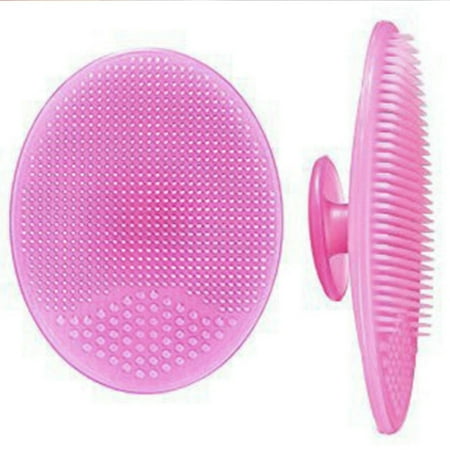 Super Soft Silicone Face Cleanser and Massager Brush Manual Facial Cleansing Brush Handheld Mat Scrubber For Sensitive, Delicate, Dry (Best Dry Brush For Face)