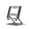 thumbnail image 3 of Support d'Ordinateur Portable Support de Tablette Réglable en Alliage d'Aluminium Support Rotatif Portable Pliable Support de Refroidissement Gris, 3 of 5