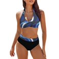 thumbnail image 1 of YDLCAFD Easter Women's Fresh Printed Quick Drying Strap Bikini Split Swimsuit, 1 of 7