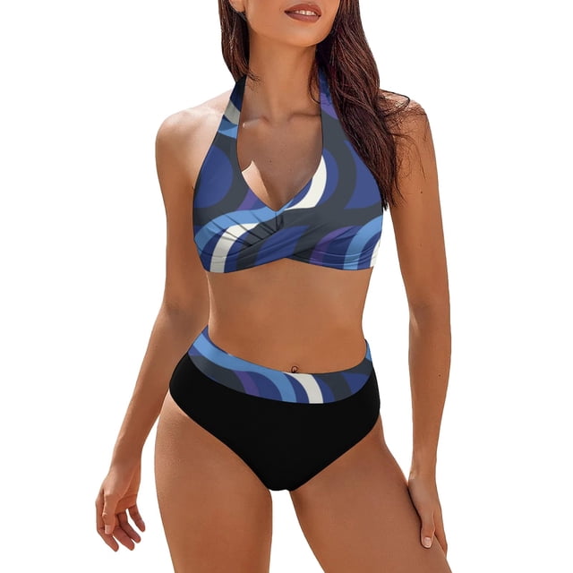 YDLCAFD Easter Women's Fresh Printed Quick Drying Strap Bikini Split Swimsuit