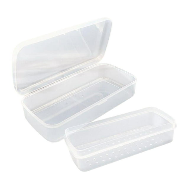 Bandeja organizadora transparente Baoblaze para herramientas de decoración de uñas a prueba de polvo