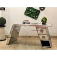 thumbnail image 3 of NauticalMart Aviator Wing Desk Aluminium Table Home Office Aviator Furniture Decor (Two Drawer, 60 Inches), 3 of 5
