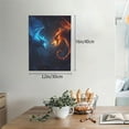 thumbnail image 2 of Gaeub Red And Blue Fire Dragon C Print Canvas Wall Art for Bathrooms Bedroom,Wall Decor,Framed Artwork for Wall,Modern Wall Decorations Prints Picture,Home Decor Wall Pictures 30" x 40", 2 of 8