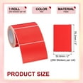 thumbnail image 2 of Rectangle Labels Sticker Self-Adhesive Color Coding Labels for Office Use Red, 2 of 7