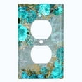 thumbnail image 2 of Metal Light Switch Plate Cover Elegant Red Floral Nature Scripture Damask FLW086, 2 of 13