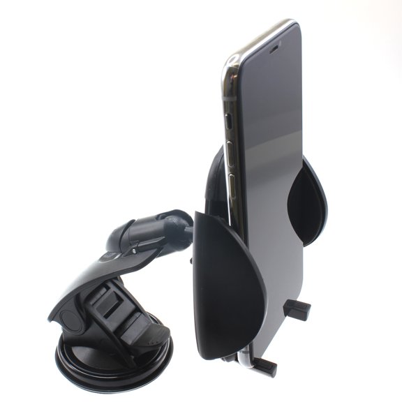 Dash Car Mount for LG Q70, K51 Phones - Windshield Holder Cradle Rotating Dock Suction