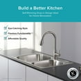 thumbnail image 4 of Kraus 33 Inch Topmount 60/40 Double Bowl 18 Gauge Stainless Steel Kitchen Sink with Noise Defend Sound proofing, 4 of 7