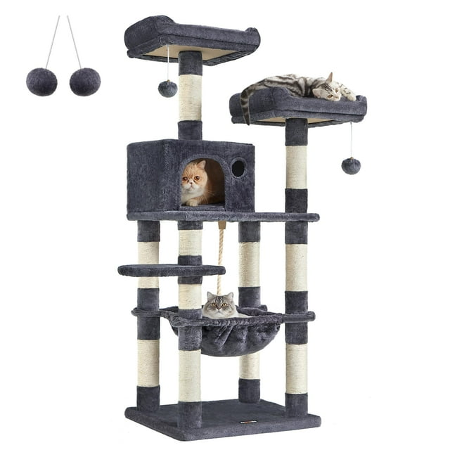 Torre para Gatos Feandrea para Interior con Poste para Rascar