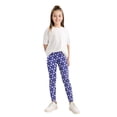 thumbnail image 6 of Gubotare Girls Uniform Pants Girls Leggings Soft Comfortable Athletic Leggings for Girls Size 6-7 (Purple,6-7 Years), 6 of 7