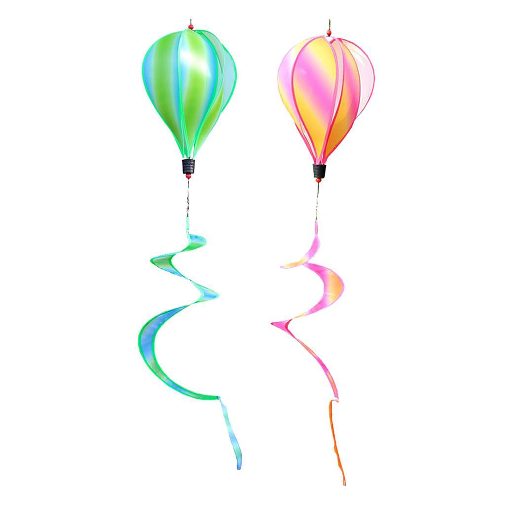 1PC Striped Hot Air Balloon For Children Toy Random Color Gift Wind SpinnYJdn 