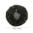 thumbnail image 2 of Unique Bargains 1 Pc Reusable Dots Shower Cap for Shower Black PEVA, 2 of 7