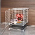 thumbnail image 5 of Bolsa de comedero colgante, bolsa de comedero para animales pequeños, comedero de heno para conejos, comedero de heno para cobayas, para conejo, hámster, chinchilla, cobaya (fresa), 5 of 5