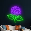 thumbnail image 4 of Handmadetneonsign Hydrangea Neon Sign, Hydrangea Flower Wall Art Decor, Florist Wall Decor, 4 of 5
