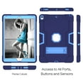 thumbnail image 3 of Case for 2019 iPad Air 3 10.5/2017 iPad Pro 10.5 inch, Kickstand Shockproof Kids Proof Case Heavy Duty High Impact Resistant Hybrid Three Layer Rugged Defender Full Body Protection Case, Blue, 3 of 7