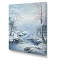 thumbnail image 2 of Designart "Frosty River Serenity III" Snow Wall Art Living Room, 2 of 7