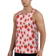 thumbnail image 2 of Fotbe Hand Drawn Strawberry Pattern Men's Quick Dry Workout Tank Top Gym Muscle Tee Fitness Bodybuilding Sleeveless T Shirt Breathable Workout Shirt-4X-Large, 2 of 9