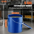 thumbnail image 2 of VEVOR Fryer Grease Bucket, 6 Gal Oil Disposal Caddy Carbon Steel Fryer Oil Bucket with Rust-Proof Coating, Oil Transport Container with Lid, Lock Clips, 2 of 9
