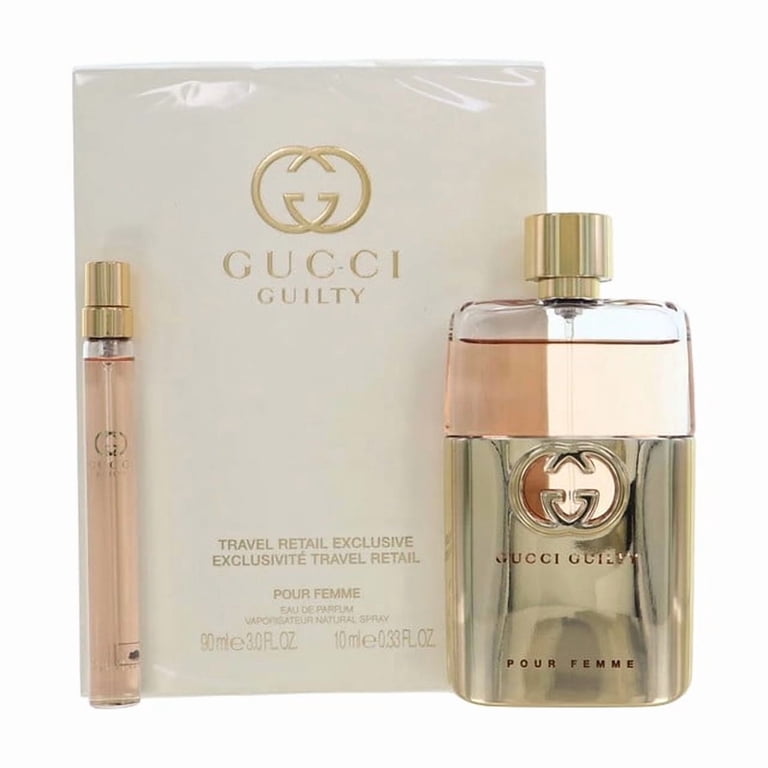 Gucci Guilty 3.0 oz EDP Spray+ .33 travel spray Womens Travel Set