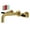 Brushed Brass, variant on Kingston Brass KS8121CKL Kaiser Double-Handle 3-Hole Wall Mount Bathroom Faucet in Polished Chrome