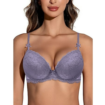 Women s Signature Lace Push-Up Bra add 2 cup sizes