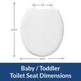 thumbnail image 3 of Bemis Bb540 Baby Bowl Molded Wood Toilet Seat - White, 3 of 5