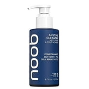 NOOB Anytime Facial Cleanser, Gentle Hydrating Purifying Organic Face Wash, Pore-Refining Oily and Sensitive Skin, Pomegranate, Butterfly Pea & Silk Amino Acids, Natural & Vegan - 6.7 oz