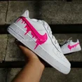 thumbnail image 1 of Air Force 1 Low Top PINK Drip Custom NWT, 1 of 6