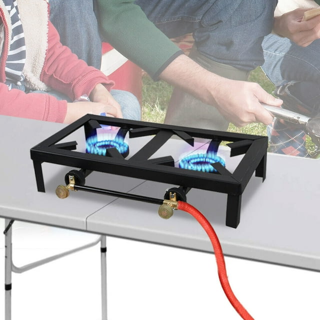 Estufa de Camping Zhivalor Doble quemador de hierro fundido Gas propano LPG