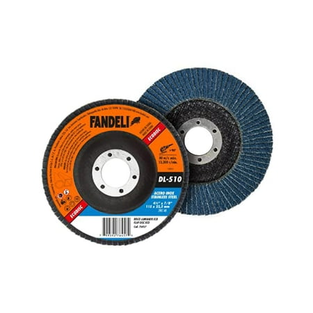 

Fandeli Flap Disc - 40 Grit Sanding Grinding Wheel (Pack of 5) - Aluminum Oxide Abrasives Grinder Wheel - Grinding Disc for Paint Metal Wood Stainless Steel & Plastics - 4.5 inch Grinder Wheels