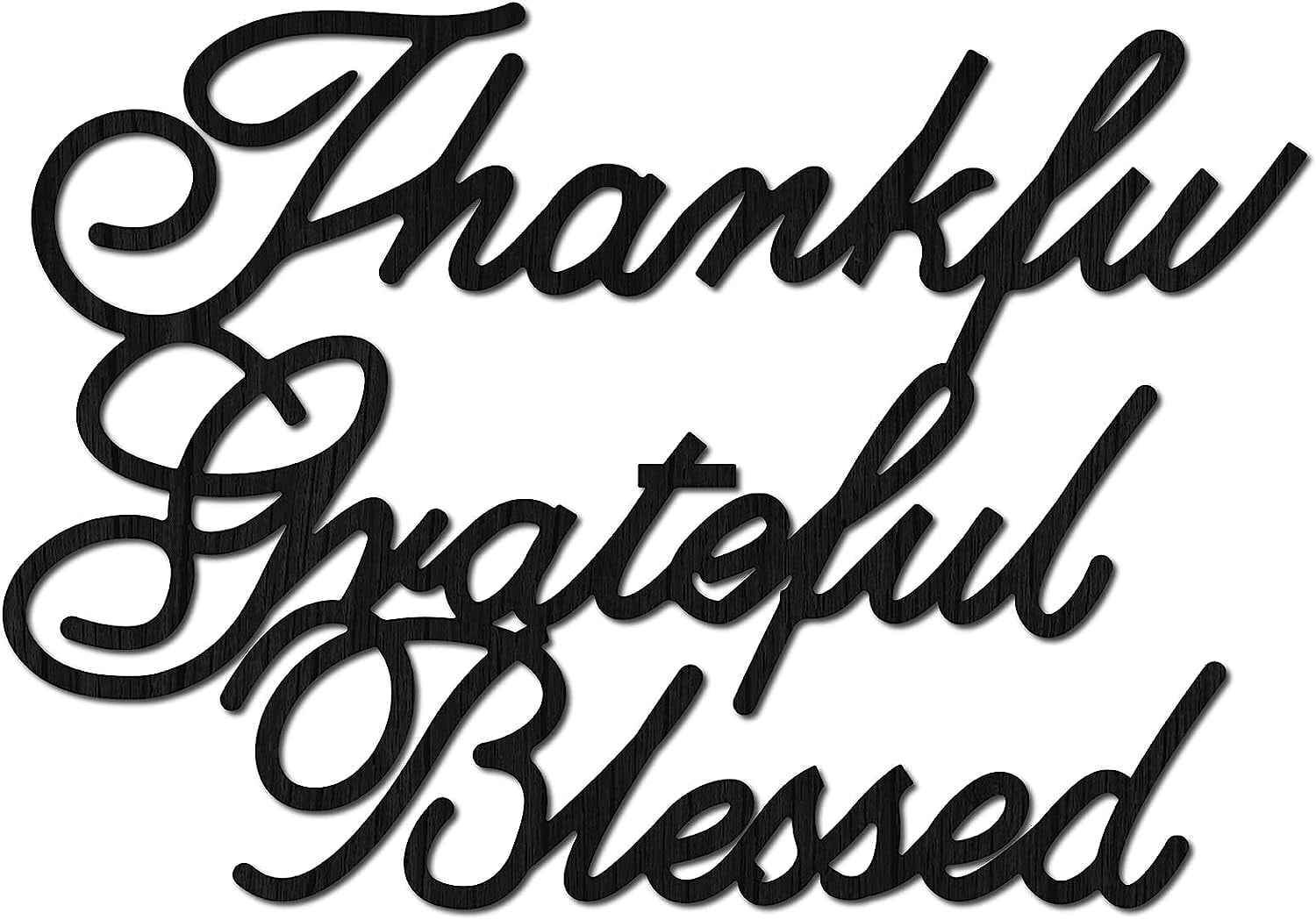 Jetec 10-Piece Thanksgiving Wood Cutout Signs - Thankful Grateful Blessed Family Gather