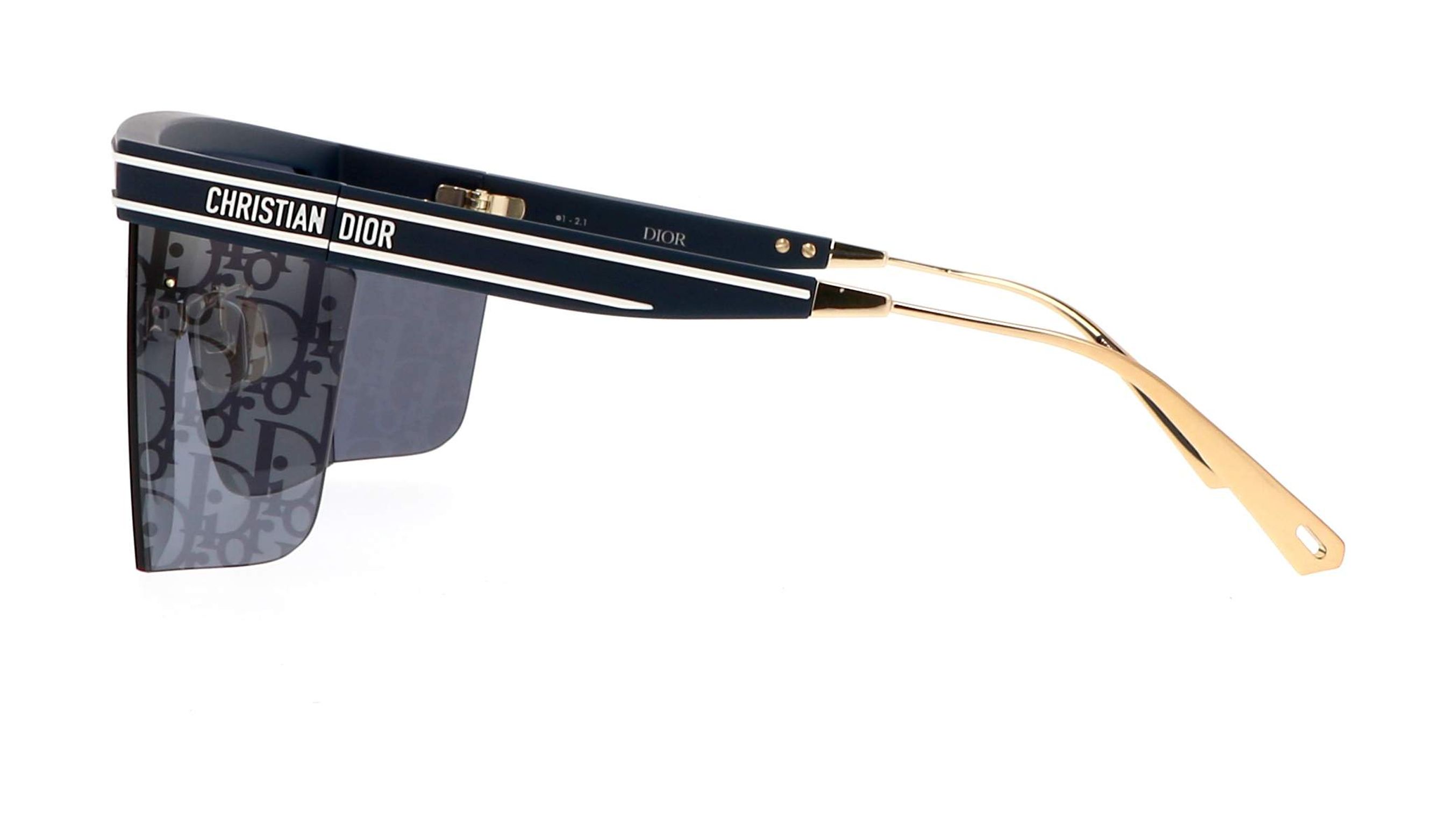 Christian Dior Diorclub M1U Sunglasses Blue Gold Blue Lens