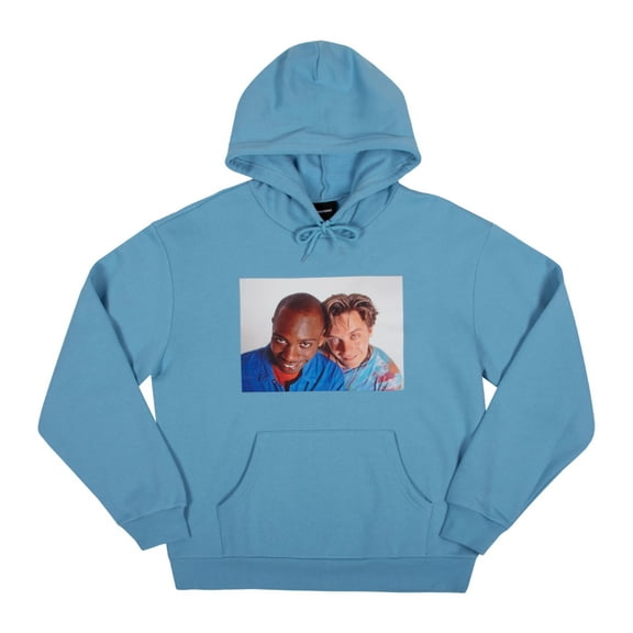 Half-Baked Thurgood & Brian Screenshot Adult Blue Long Sleeve Hooded Sweatshirt Medium