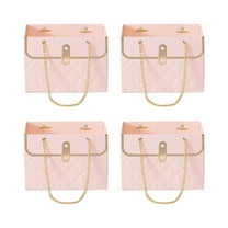 Christmas Gifts Clearance! SHENGXINY Gift Box Clearance Flower Paper Gift Box With Metal Chain, 2023 New Bouquet Storage Bucket, Flower Shop Bag, Wedding Party Handbag Gift Box Pink