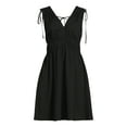 thumbnail image 5 of Time and Tru Women's and Women's Plus  Tie Shoulder Mini Dress, Sizes XS-4X, 5 of 5
