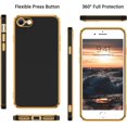 thumbnail image 2 of iPhone SE 2022 Case, iPhone SE 2020 Case, iPhone 7 Case, iPhone 8 Case, Slim Flexible Electroplated with Wristband Kickstand Holder Protective Case for iPhone SE 2022/2020/7/8-Black, 2 of 9